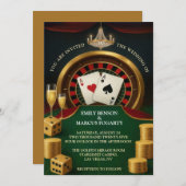 Casino Las Vegas Einladung zur Hochzeit (Vorne/Hinten)