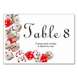 Casino Las Vegas Gambling Wedding Tischnummern