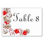 Casino Las Vegas Gambling Wedding Tischnummern (Rückseite)