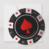 Casino Las Vegas Poker Chip Bachelor Einladung (Rückseite)
