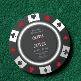 Casino Las Vegas Poker Chip Hochzeitseinladung Einladung