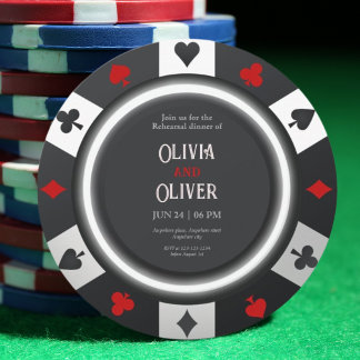 Casino Las Vegas Poker Chip Probeessen Einladung