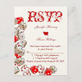 Casino Las Vegas Wedding RSVP Karte