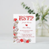 Casino Las Vegas Wedding RSVP Karte (Stehend Vorderseite)