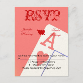 Casino Las Vegas Wedding RSVP Karte