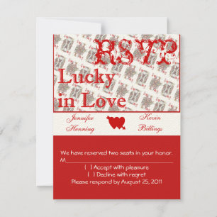 Casino Las Vegas Wedding RSVP Karte