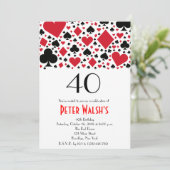 Casino Las Vegas Zum Geburtstag Einladung (Stehend Vorderseite)