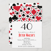 Casino Las Vegas Zum Geburtstag Einladung (Vorne/Hinten)