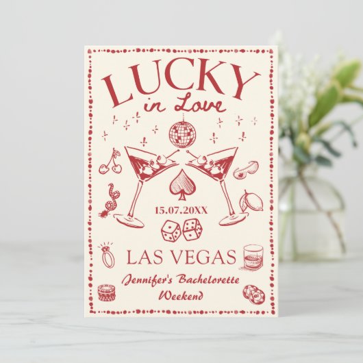 Casino Lucky Liebe Casino Einladung (Stehend Vorderseite)