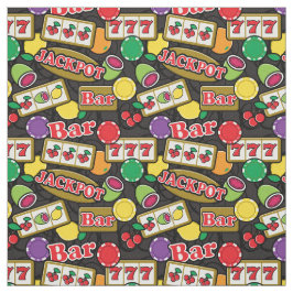 Casino Lucky Slots und Poker Chips Las Vegas Stoff