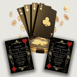 Casino Lugano Poker Hochzeit Einladung<br><div class="desc">Einzigartiges Casino Royale Design mit thematischen Karten. Es zeigt Vintage Imitate goldene Fleur-de-lis, Roaring 20's altes Hollywood, spielen Karten Anzüge, auf Gold Art Deko Muster. Spezielle Formulierungen werden wie im Poker-Spiel verwendet. Auf den hinteren Imitaten goldenes Art Deco Muster, Initialen. Verwenden Sie das Tool Personalisieren, um Ihre Informationen hinzuzufügen. Für...</div>