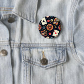 Casino-Musterdesign auf Schwarz Button (Beispiel)