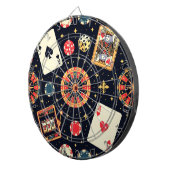 Casino-Musterdesign auf Schwarz Dartscheibe (Vorderseite rechts)