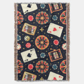 Casino-Musterdesign auf Schwarz Decke (Vorderseite Vertikal)