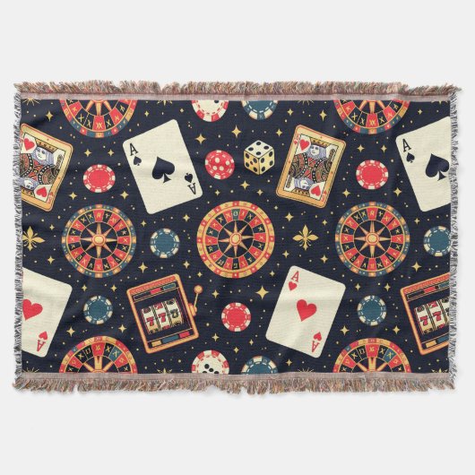 Casino-Musterdesign auf Schwarz Decke (Vorderseite)