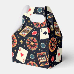Casino-Musterdesign auf Schwarz Geschenkschachtel