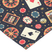 Casino-Musterdesign auf Schwarz Kurzer Tischläufer (Ecke)