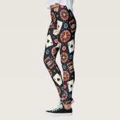 Casino-Musterdesign auf Schwarz Leggings (Links)