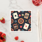 Casino-Musterdesign auf Schwarz Serviette (Beispiel)