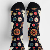 Casino-Musterdesign auf Schwarz Socken (Oben)