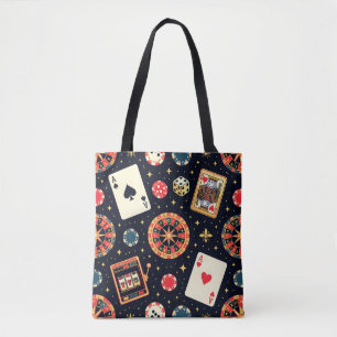 Casino-Musterdesign auf Schwarz Tasche