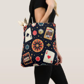 Casino-Musterdesign auf Schwarz Tasche (Von Nahem)