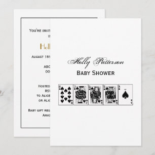 Casino Nacht Poker Royal Straight Flush Pik Einladung