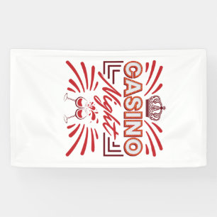 Casino-Nachtparty Glücksspiel-Liebhaber Banner