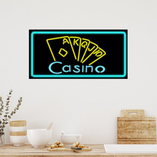 Casino Neon Poster (Küche)