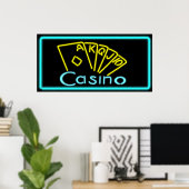 Casino Neon Poster (Heimbüro)