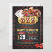 Casino Night Baby Dusche Einladung (Vorderseite)