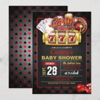 Casino Night Baby Dusche Einladung