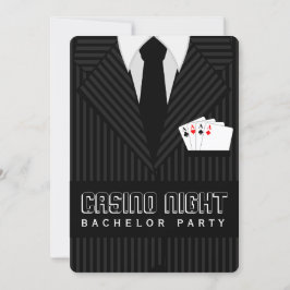 Casino Night Bachelor Party - Individuelle Einladu Einladung