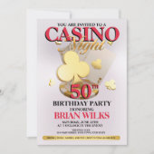 Casino Night Birthday Party Einladung (Vorderseite)