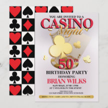 Casino Night Birthday Party Einladung