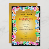 Casino Night Birthday Party Einladung Vorlage (Vorne/Hinten)
