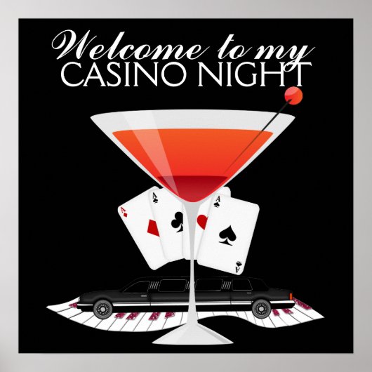 Casino Night Cocktail Poster - SRF (Vorne)