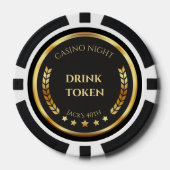 Casino Night Drink Token Poker Chip | Personalized (Vorderseite)