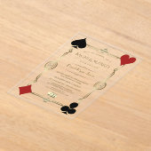 Casino Night Great Gatsby Bachelor Party Acryleinladungen (Ablage )