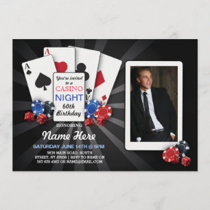 Casino Night Las Vegas Foto Geburtstagskarten Einl Einladung