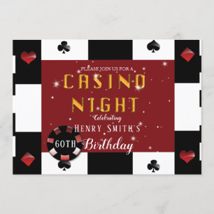 Casino Night Las Vegas Geburtstagsparty Einladung