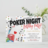 Casino Night Party Einladung (Stehend Vorderseite)