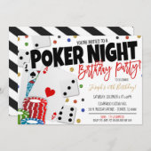 Casino Night Party Einladung (Vorne/Hinten)