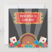 Casino Night Party Einladung (Rückseite)