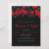 Casino Night Party Einladungen (Vorderseite)