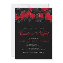 Casino Night Party Einladungen