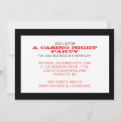 Casino Night Party Einladungen (Rückseite)