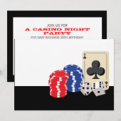 Casino Night Party Einladungen (Vorne/Hinten)