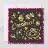 Casino Night Party / Fundraiser Einladung (Vorderseite)
