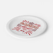 Casino Night Party Gambling Lover Pappteller (Schrägansicht)